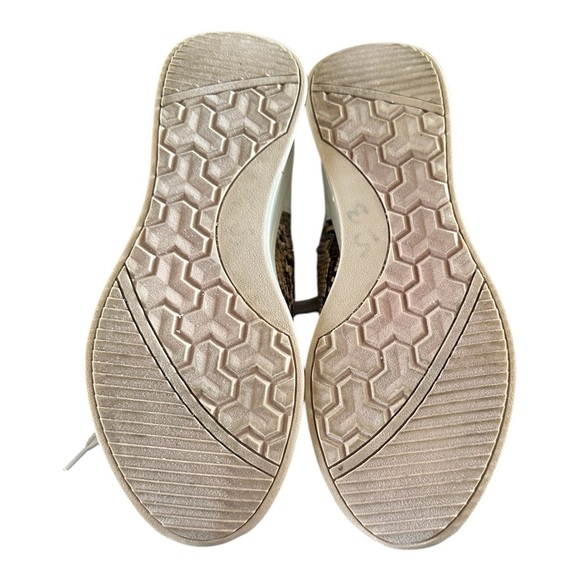 Aldo Sneakers Womens  8.5 Neutral Tones Textured Snake Print and Side Zippers - Picture 5 of 5